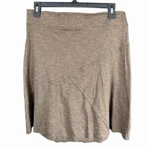 Toad & Co Oblique Skirt M Organic Brown A-line Stretch Short Sustainable